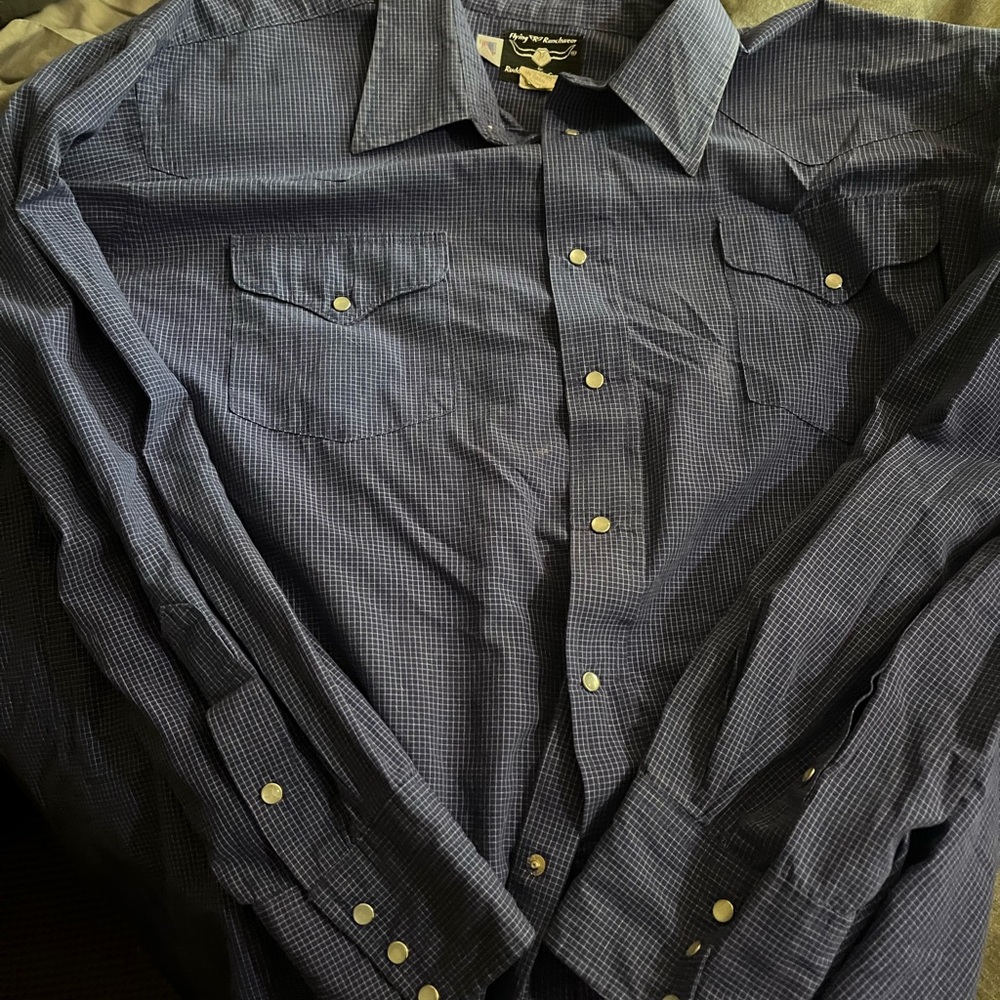 Men's Blue Checkered Shirt